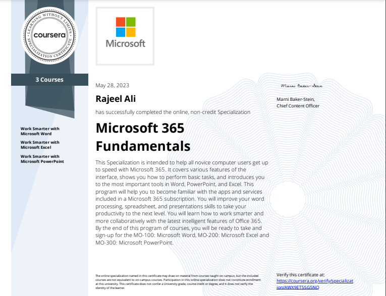 Microsoft 365 Fundamentals